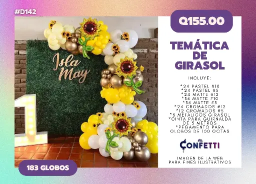 Set de Guirnalda Girasol #D142