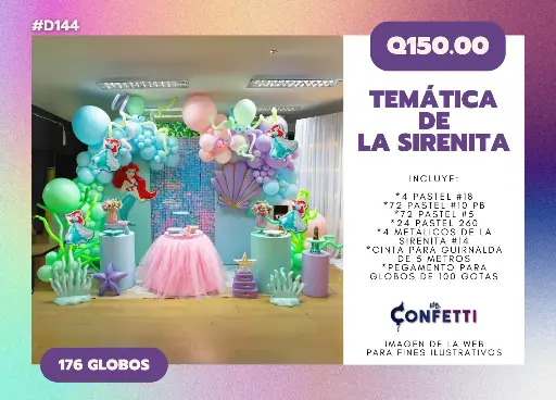 Set de Guirnalda La Sirenita #D144