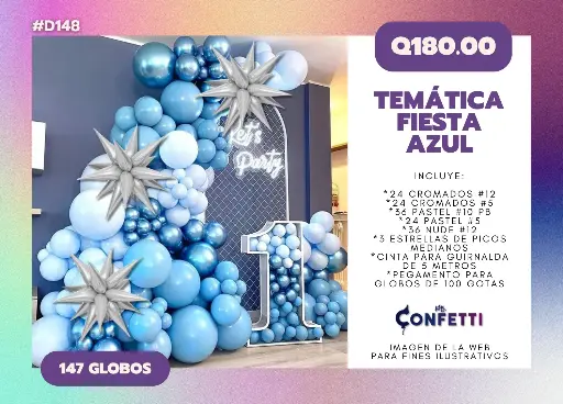 Set de Guirnalda Fiesta Azul #D148