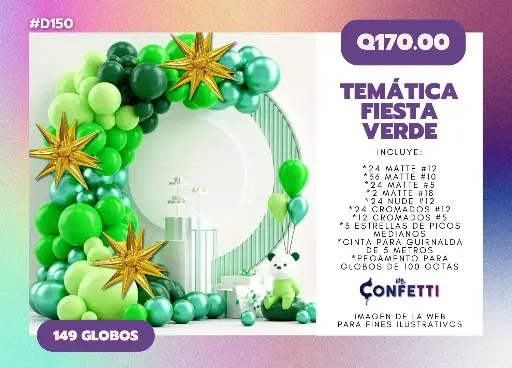 Set de Guirnalda Fiesta Verde #D150