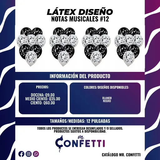 Látex #12 Notas Musicales