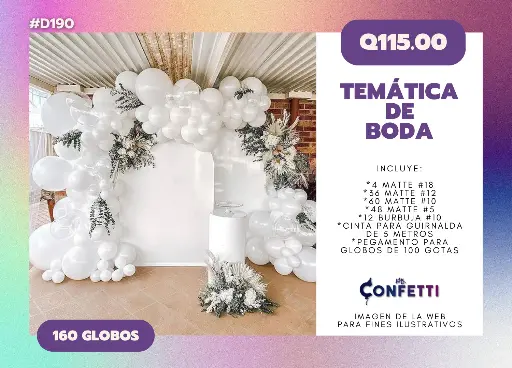 Set de Guirnalda Boda #D190