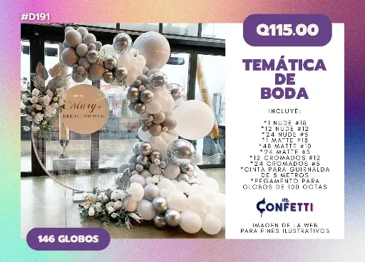 Set de Guirnalda Boda #D191