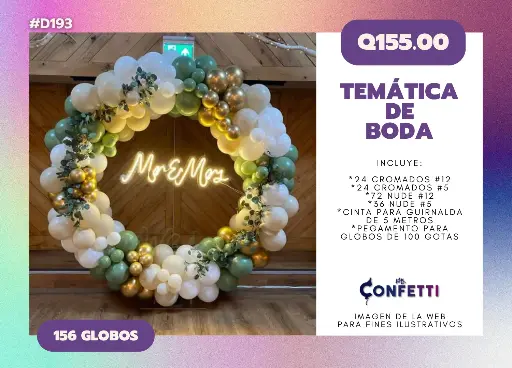 Set de Guirnalda Boda #D193