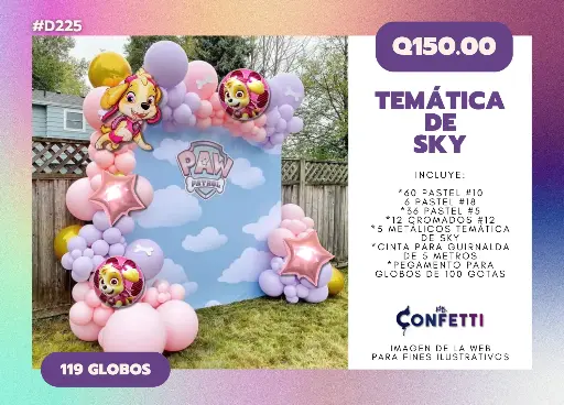 Set de Guirnalda Sky Paw Patrol #D225
