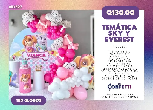 Set de Guirnalda Sky y Everest Paw Patrol #D227