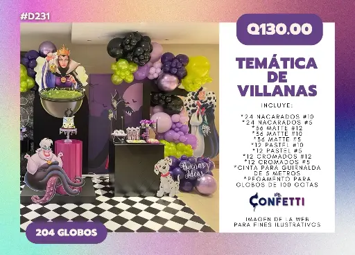 Set de Guirnalda Villanas de Disney #D231