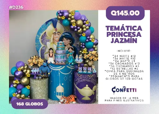 Set de Guirnalda Princesa Jazmín #D236