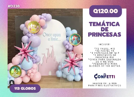 Set de Guirnalda Princesas #D238