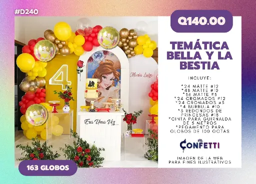 Set de Guirnalda Princesa Bella #D240