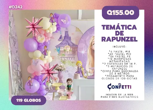 Set de Guirnalda Princesa Rapunzel #D242