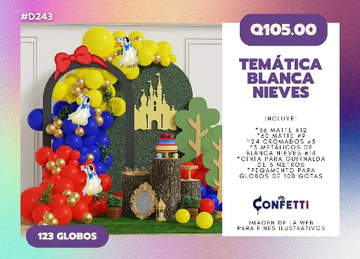 Set de Guirnalda Princesa Blanca Nieves #D243