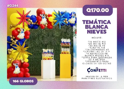 Set de Guirnalda Princesa Blanca Nieves #D244