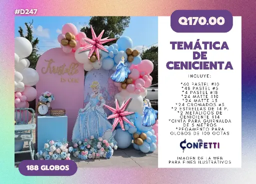 Set de Guirnalda Princesa Cenicienta #D247
