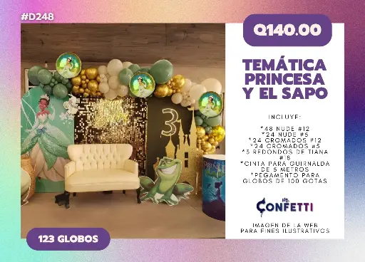 Set de Guirnalda La Princesa y el Sapo