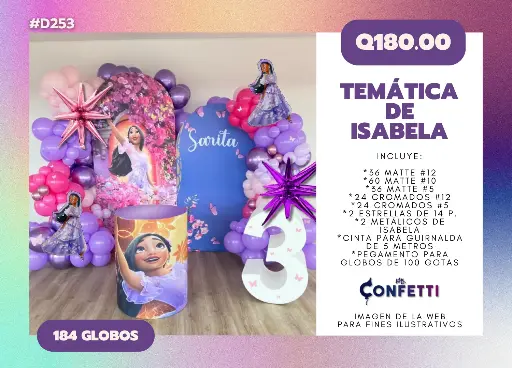 Set de Guirnalda Isabella de Encanto #D253