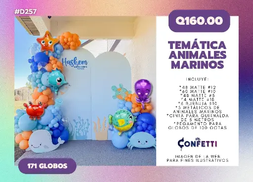 Set de Guirnalda Animales Marinos #D257