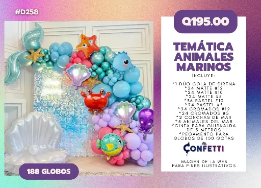 Set de Guirnalda Animales Marinos #D258