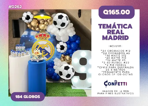 Set de Guirnalda Fútlbol Real Madrid #D262