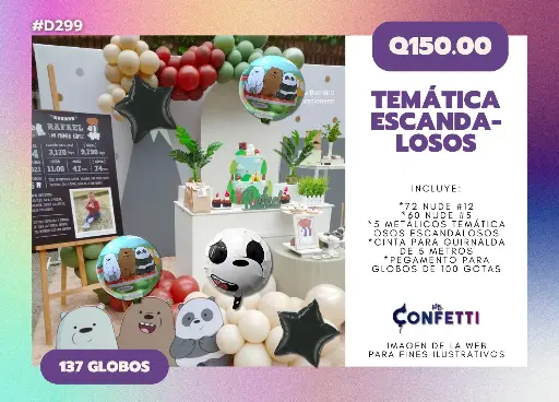 Set de Guirnalda Osos Escandalosos #D299