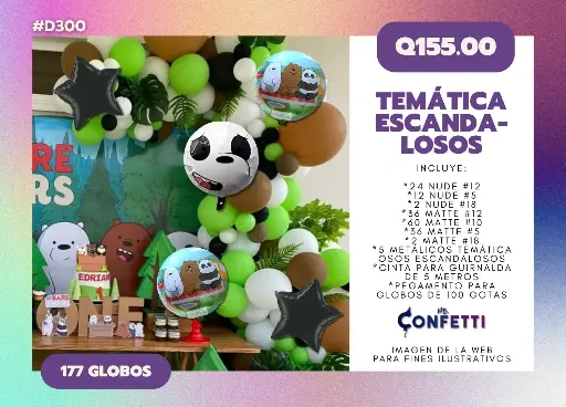 Set de Guirnalda Osos Escandalosos #D300