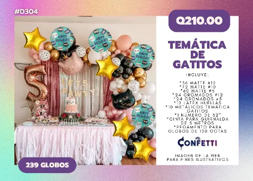 Set de Guirnalda Gatitos #D304