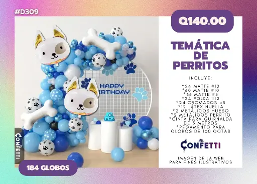 Set de Guirnalda Perritos #D309