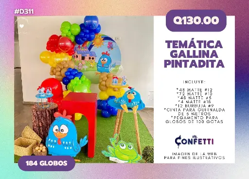 Set de Guirnalda La Gallina Pintadita #D311