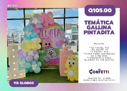 Set de Guirnalda La Gallina Pintadito #D313