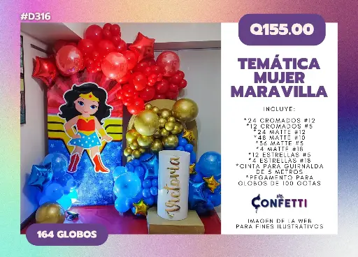 Set de Guirnalda La Mujer Maravilla #D316