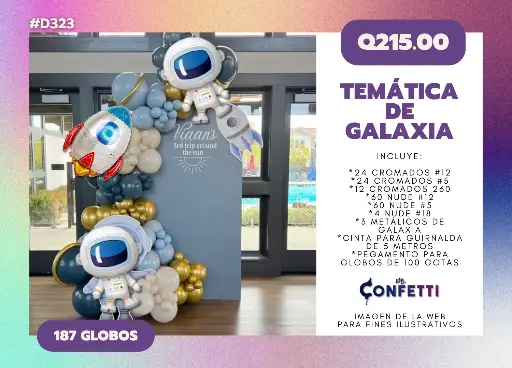Set de Guirnalda Galaxia #D323