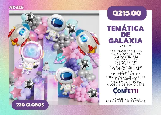 Set de Guirnalda Galaxia #D326