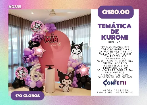 Set de Guirnalda Kuromi #D335