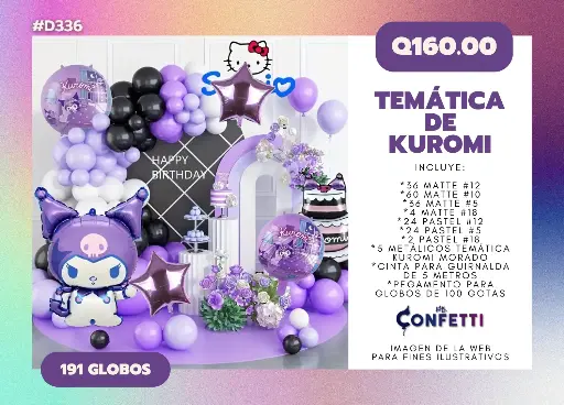 Set de Guirnalda Kuromi #D336