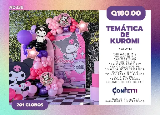 Set de Guirnalda Kuromi #D338