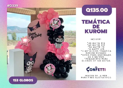 Set de Guirnalda Kuromi #D339