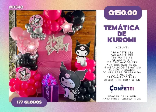 Set de Guirnalda Kuromi #D340