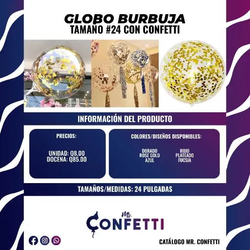Burbuja #24 con Confetti