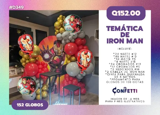 Set de Guirnalda Iron Man #D349