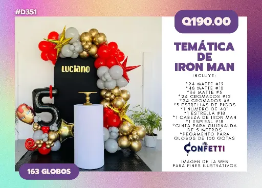 Set de Guirnalda Iron Man #D351