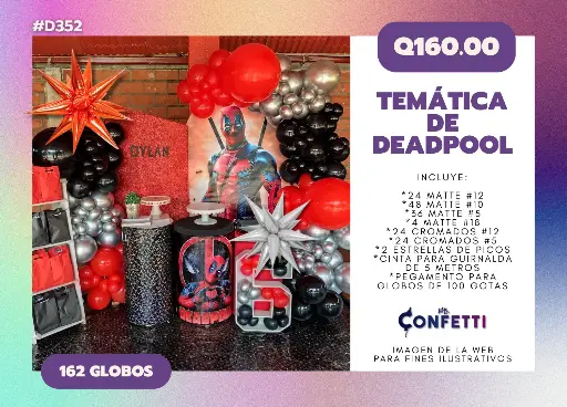 Set de Guirnalda Deadpool #D352