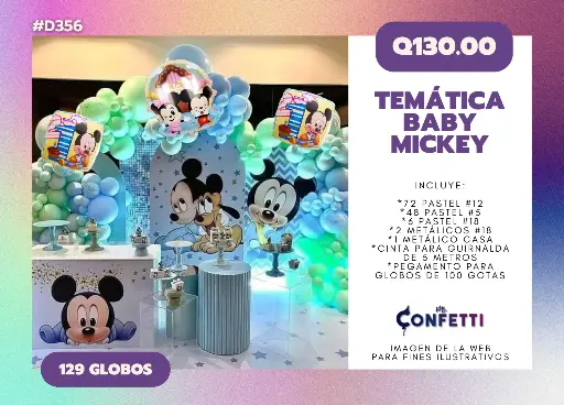 Set de Guirnalda Baby Mickey Mouse #D356