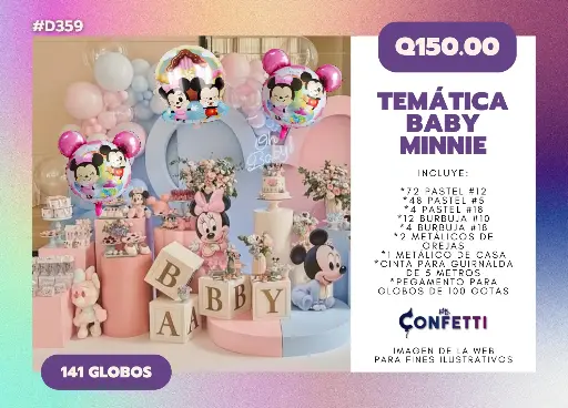 Set de Guirnalda Baby Minnie Mouse #D359