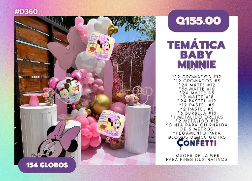 Set de Guirnalda Baby Minnie Mouse #D360