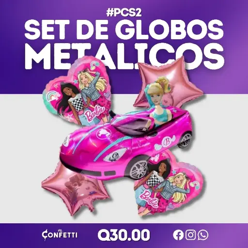 Set de 5 PCS Barbie Carro #PCS2