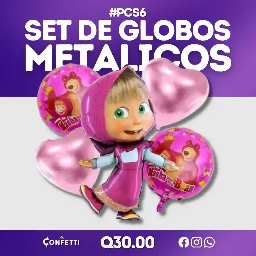 Set de 5 PCS Masha y el Oso #PCS6