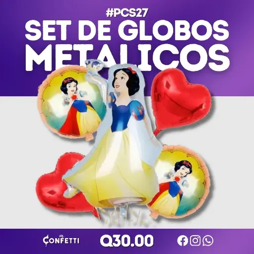 Set de 5 PCS Princesa Blanca Nieves #PCS27