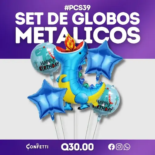 Set de 5 PCS Dragón Azul #PCS39