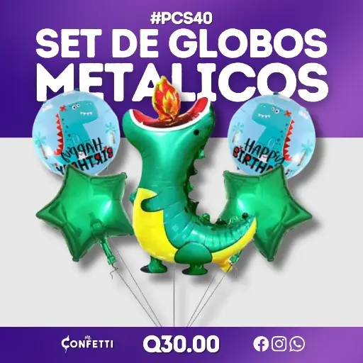 Set de 5 PCS Dragon Verde #PCS40