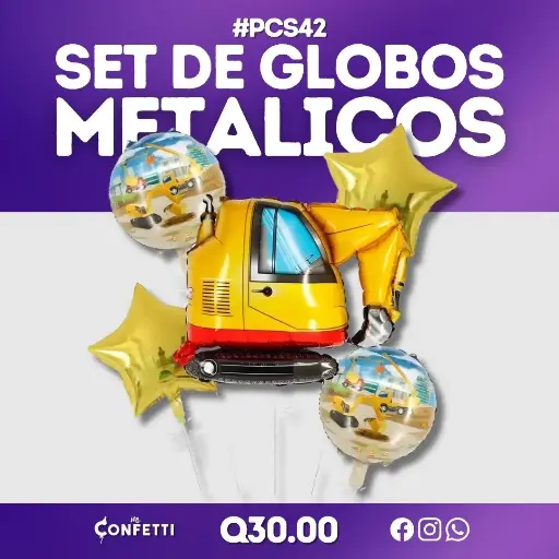 Set de 5 PCS Máquina Excavadora #PCS42